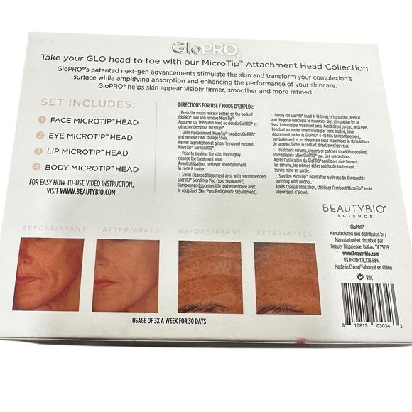 BeautyBio GloPRO Eye Lip Body Microtip Attachment Head Collection Kit-Set-3 - Picture 4 of 4